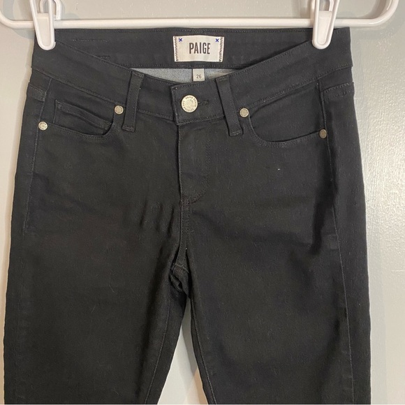 PAIGE Women's Jeans Verdugo Crop Black Jeans in Size 26 - Picture 5 of 7